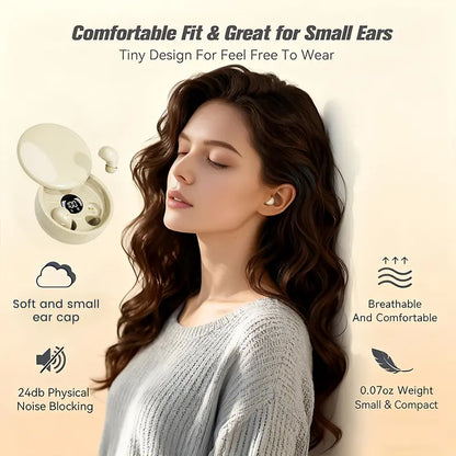 Ultra-Mini Invisible Earbuds with All-Night Comfort & HD Sound