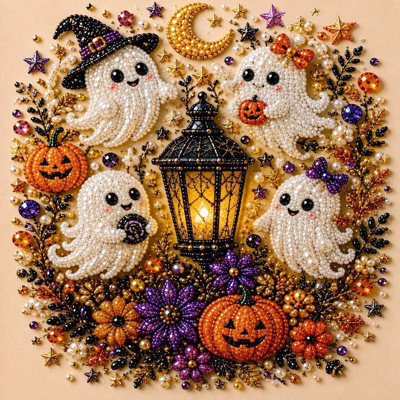 DIY 5D Halloween Diamond Painting Kits — Full Drill Crystal Art for Adults