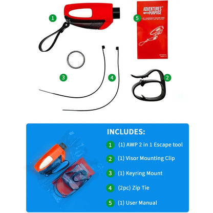 The Ultimate 2-in-1 Emergency Keychain Tool