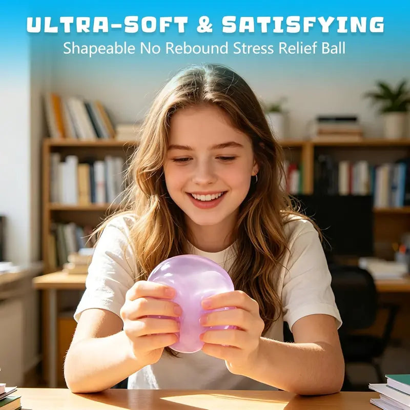 Ultra-Clear Crystal Gel Stress Ball for Instant Tension & Anxiety Relief