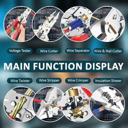 Wire Stripping Pliers - Rechargeable Smart Cutting & Voltage Detection Tool For Safe Electrical Work