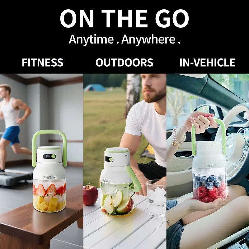 1000ml Portable Cordless Blender with 12-Blade Ice Crushing Power