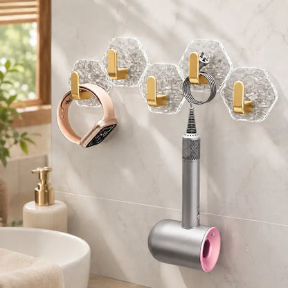 Heavy-Duty Crystal L-Hooks: Drill-Free Wall Organization