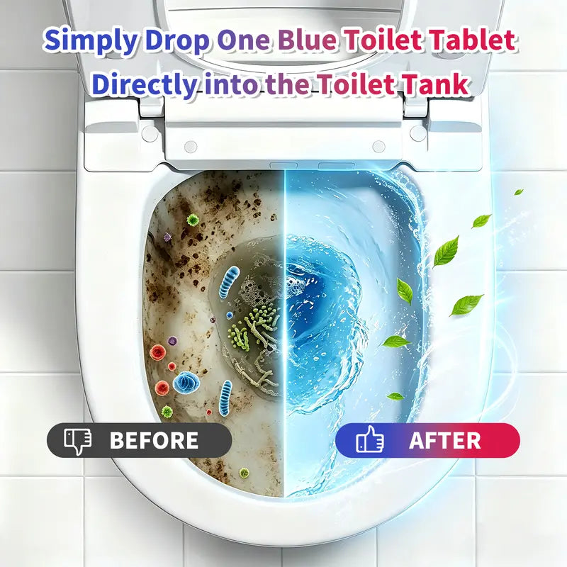 Continuous Automatic Toilet Bowl Cleaner & Stain Preventer Tablets