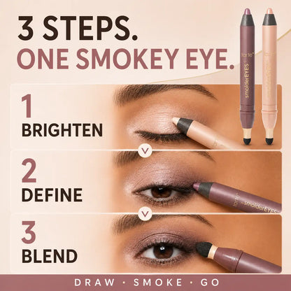 2-in-1 Waterproof Shadow & Liner Duo: Effortless Smudge-Proof Eye Looks in Seconds