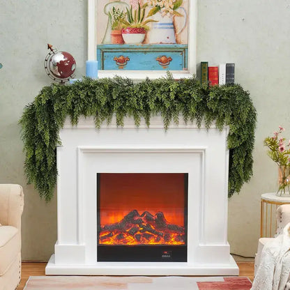 Real-Touch Artificial Cedar Garland for Christmas Decor