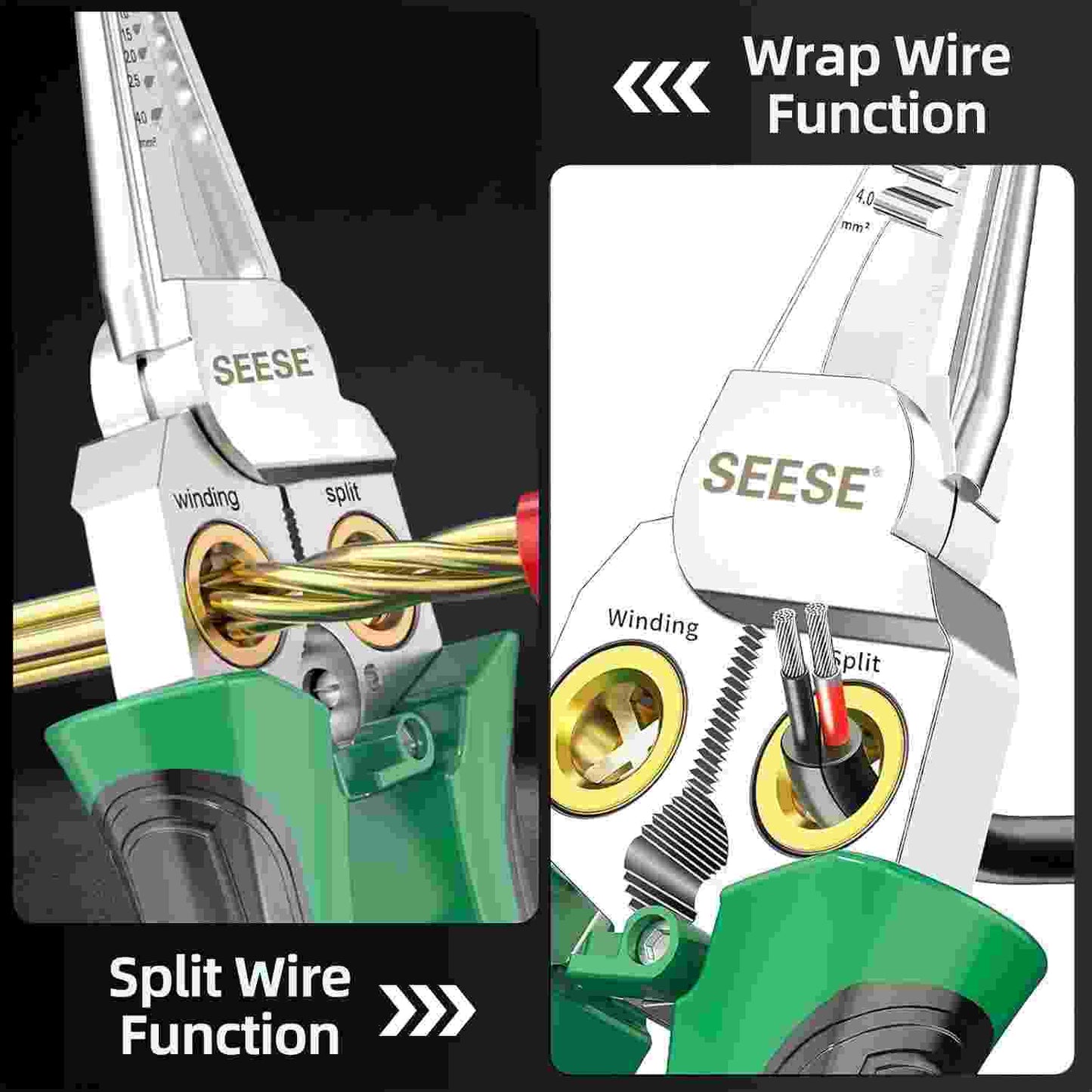 The Ultimate 8-in-1 Wire Stripper Pliers: Strip, Split & Wind Automatically In Seconds!