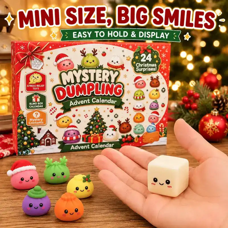 24-Day Holiday Mystery Dumpling Advent Calendar With Soft Stress-Relief Squishies