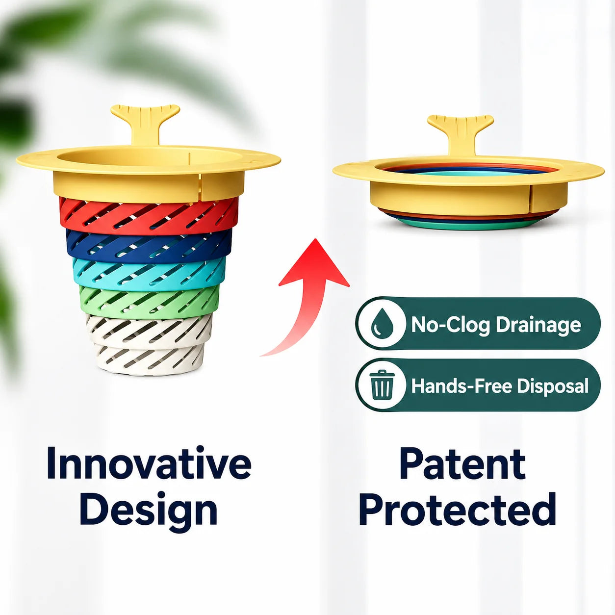 Expandable Rainbow Kitchen Sink Strainer – Catch Food Residue & Prevent Clogged Drains