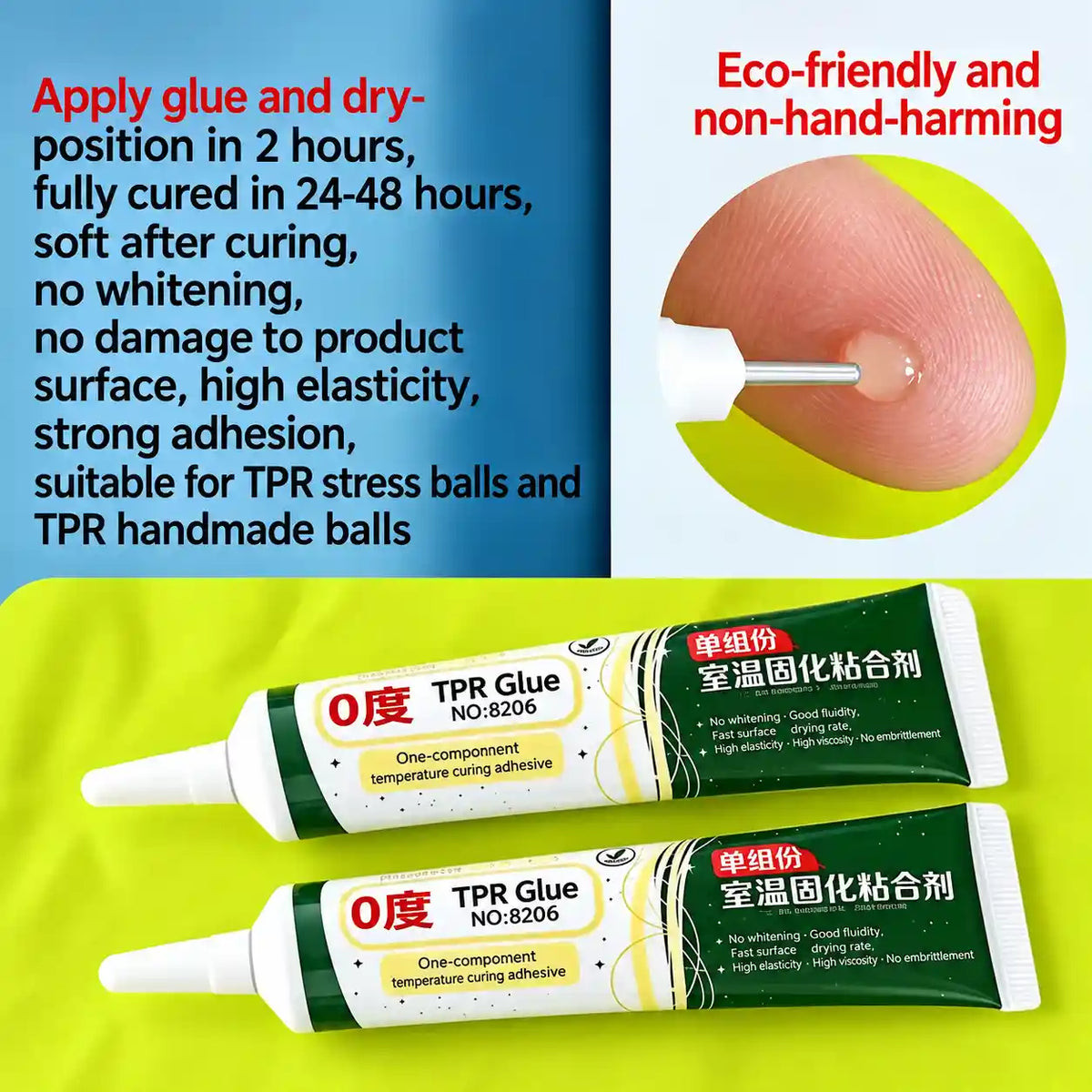 Instant TPR & Squishy Toy Repair Gel – Flexible, Clear & Seamless Waterproof Bond