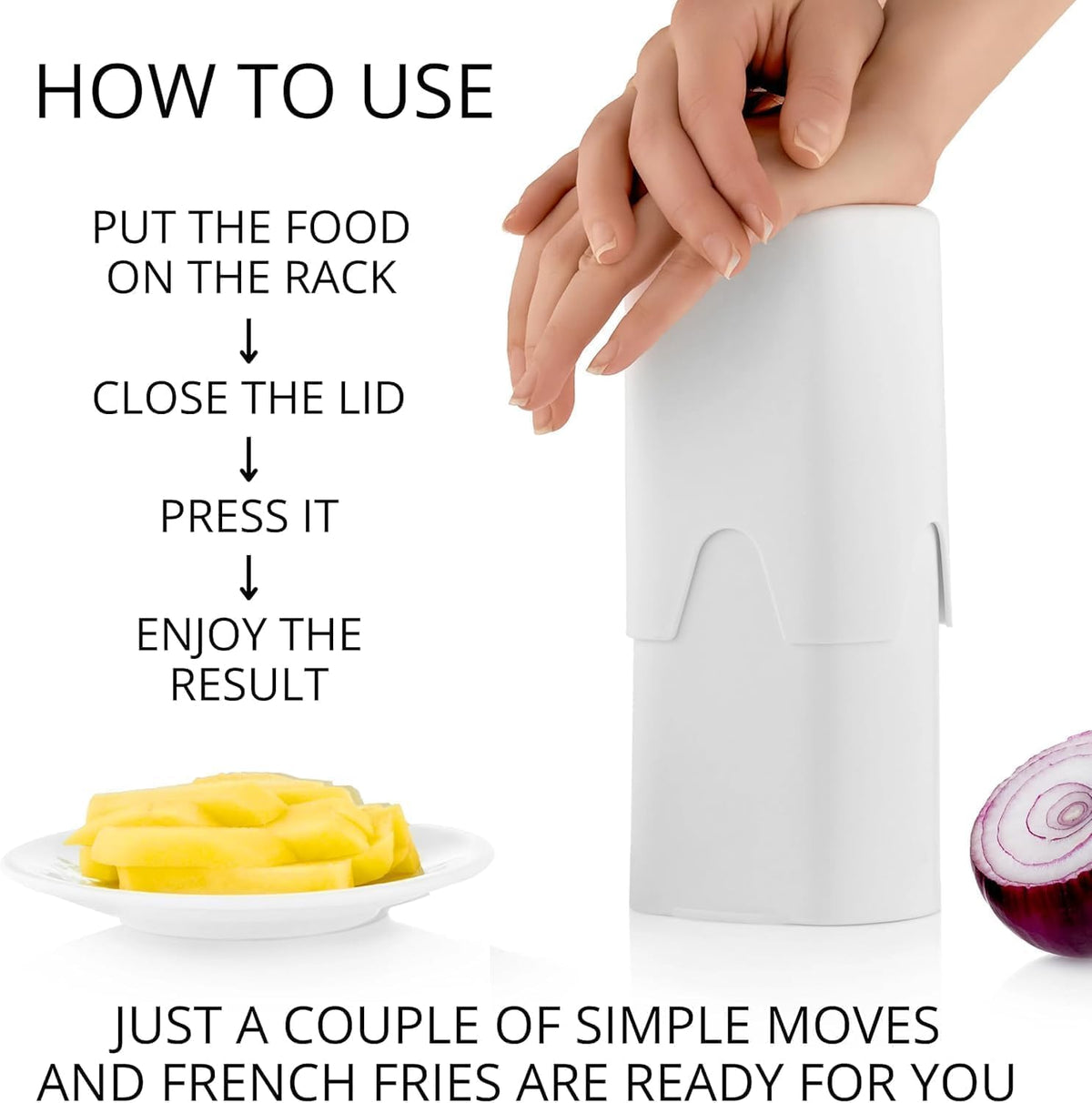 One-Push French Fry & Veggie Cutter