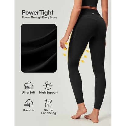 High-Waist V-Contour Compression Leggings with Side Pockets