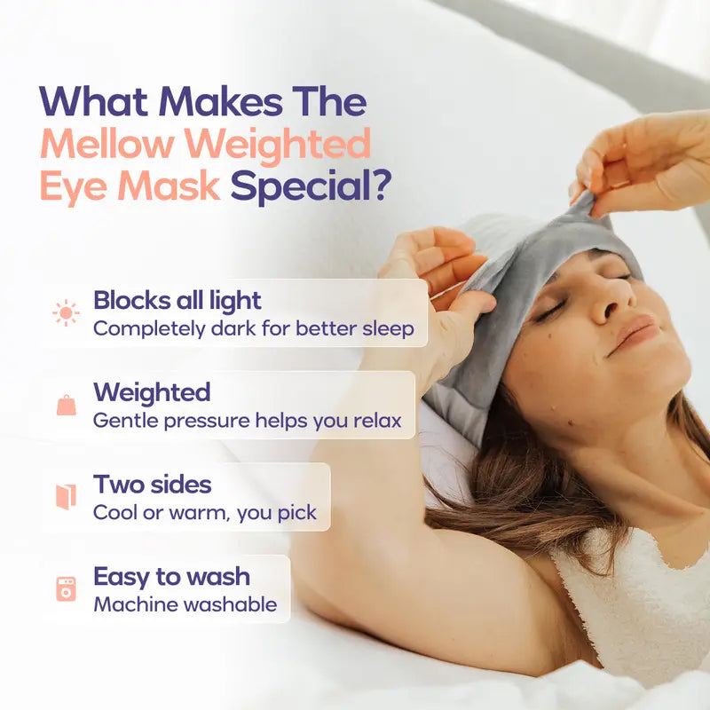 360° Wraparound Weighted Sleep Mask — 99% Blackout & Deep Pressure Touch