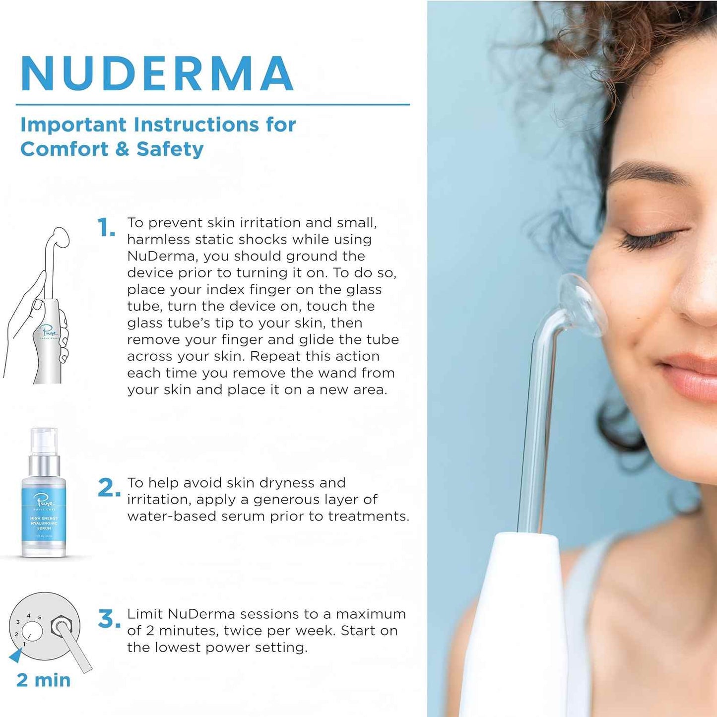 High Frequency Facial Wand - Professional Skin Therapy Device For Clearer, Smoother-Looking Skin