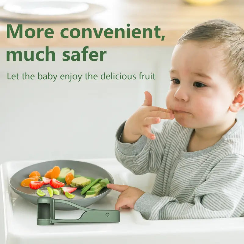 1-Press Safety Grape & Tomato Quarter Slicer for Toddlers