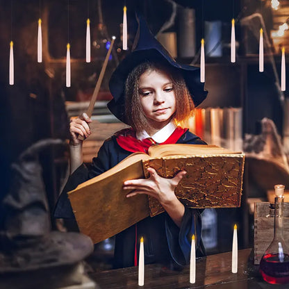 Magical Floating LED Taper Candles with Magic Wand Remote