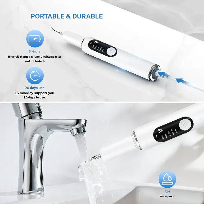 Ultrasonic Dental Plaque & Tartar Remover for Safe Home Teeth Cleaning