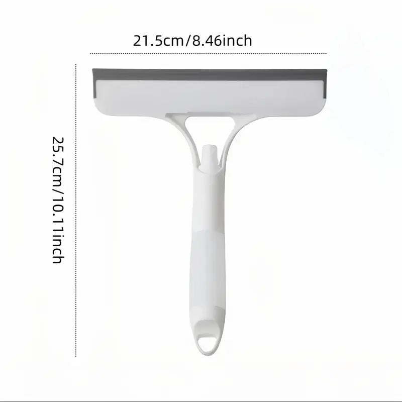 3-in-1 Window Cleaner Squeegee with Built-in Spray & Microfiber Scrubber
