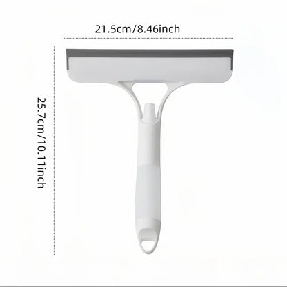 3-in-1 Window Cleaner Squeegee with Built-in Spray & Microfiber Scrubber