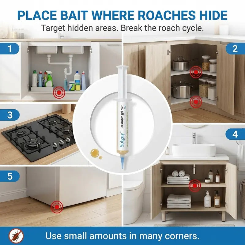 Fast-Acting Cockroach Gel Bait for Total Nest Elimination