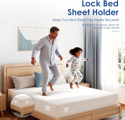 🎁 BUY 1 GET 1 FREE - Never-Slip Bed Sheet Holder: Keep Fitted Sheets Tight All Night Without Lifting Your Mattress