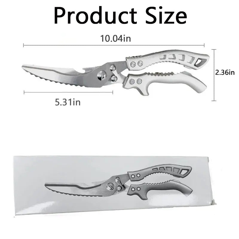 Heavy Duty Poultry Shears - Cuts Bones & Meat Effortlessly