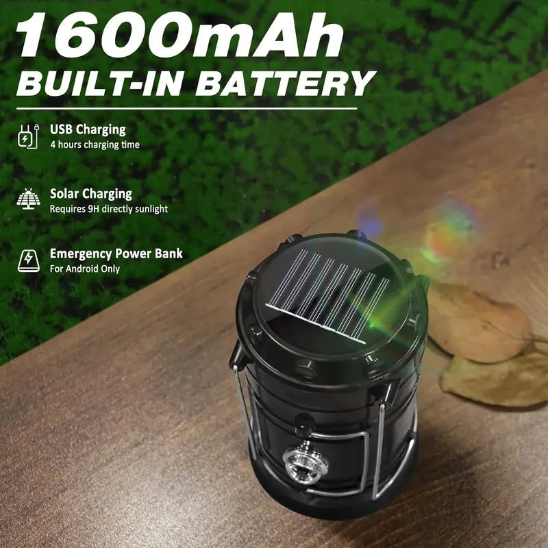 Ultra-Bright Solar Collapsible Camping Lantern & Flashlight