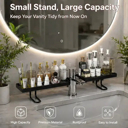 No-Drill Over-the-Faucet Storage Shelf for Instant Countertop Organization