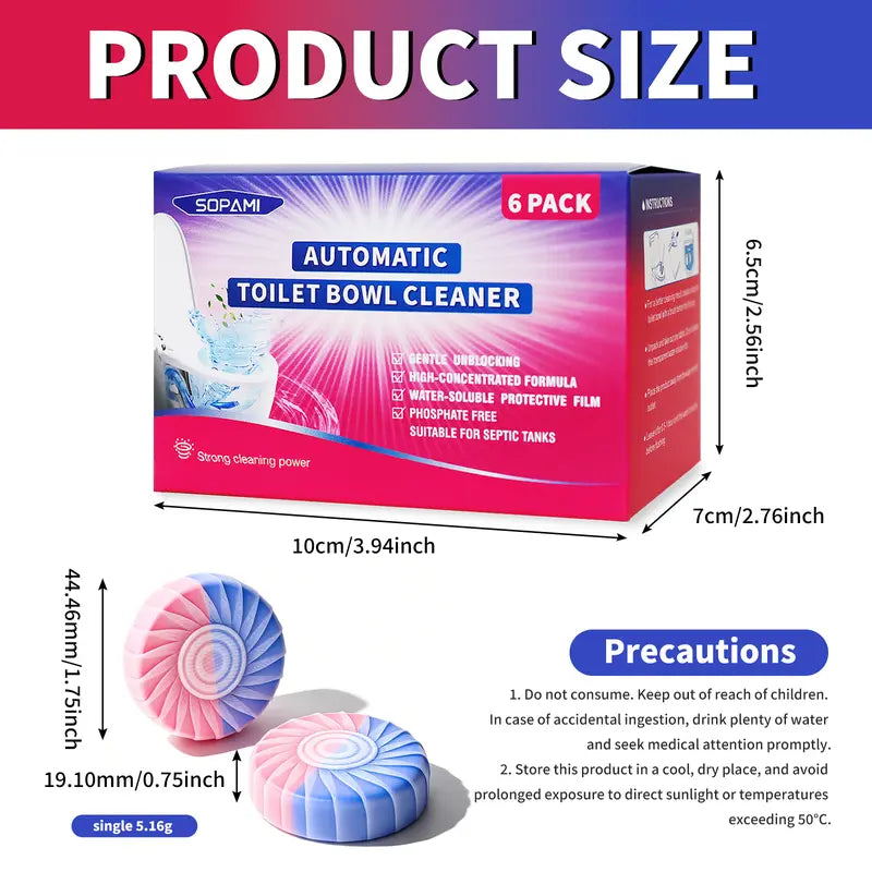 Continuous Automatic Toilet Bowl Cleaner & Stain Preventer Tablets