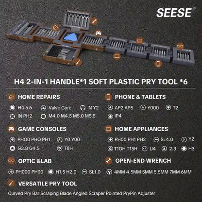 55-In-1 Precision Magnetic Screwdriver Set with Foldable Storage Box