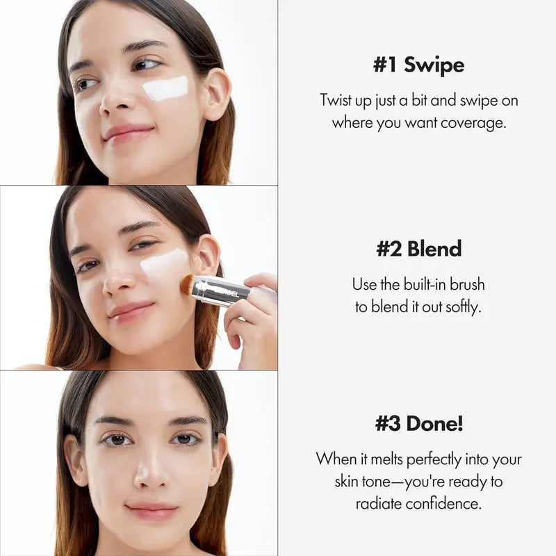 🎁 BUY 1 GET 1 FREE - Flawless Color-Changing Foundation Stick with Built-in Brush