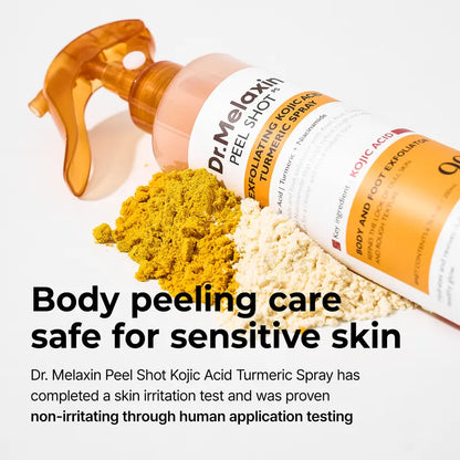 Smooth, Radiant Skin in Seconds: Instant Exfoliating Kojic Acid & Turmeric Body Spray