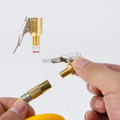 Instant Lock-On Brass Air Chuck for Hands-Free Tire Inflation