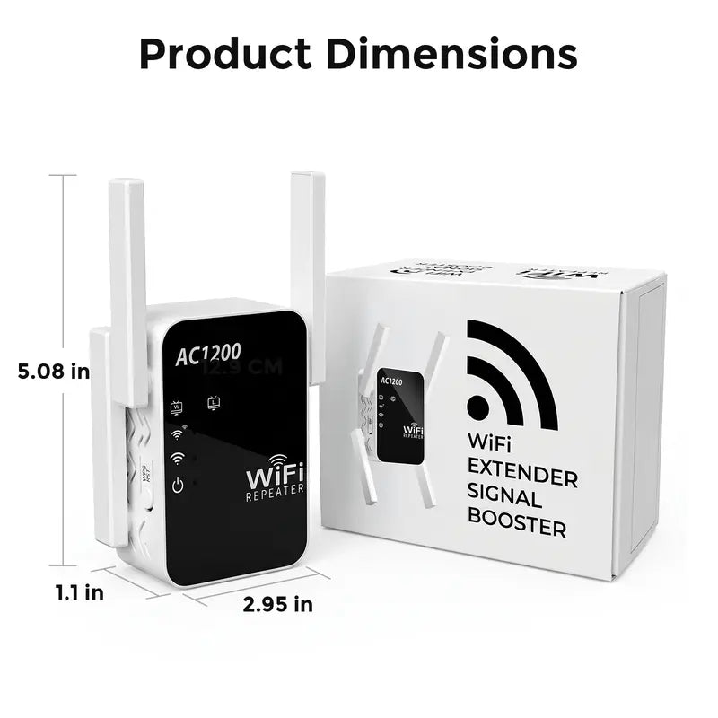 Eliminate Dead Zones Instantly with AC1200 Dual-Band WiFi Extender