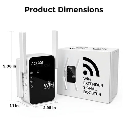 Eliminate Dead Zones Instantly with AC1200 Dual-Band WiFi Extender