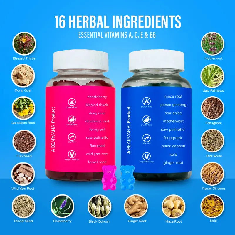 Natural 16-Herb Women's Wellness & Vitality Gummies