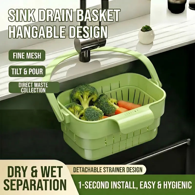 Foldable Kitchen Sink Strainer Basket for Quick Food Catching