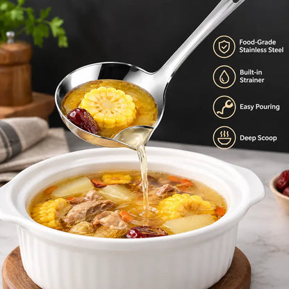 Instant Oil Separator Ladle: Clear Healthy Soup in Seconds