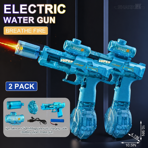 Ultimate Automatic Electric Water Blaster with Glowing Muzzle & Drum Magazine