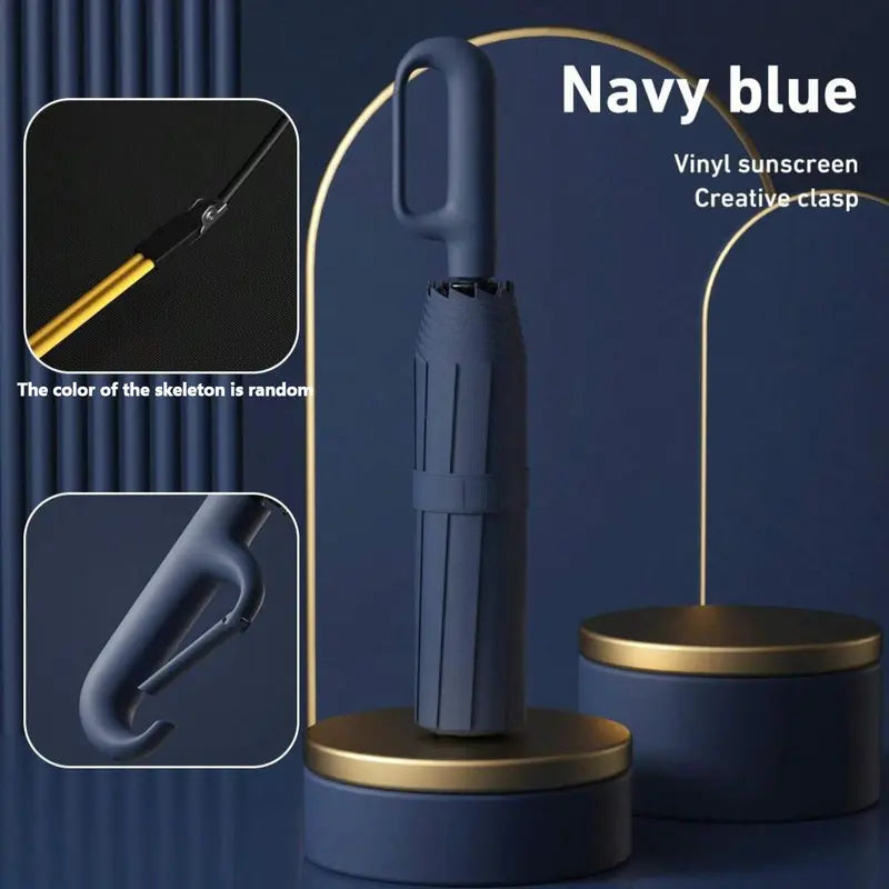 Ultimate Portable Automatic Folding Umbrella with Hangable Loop Buckle