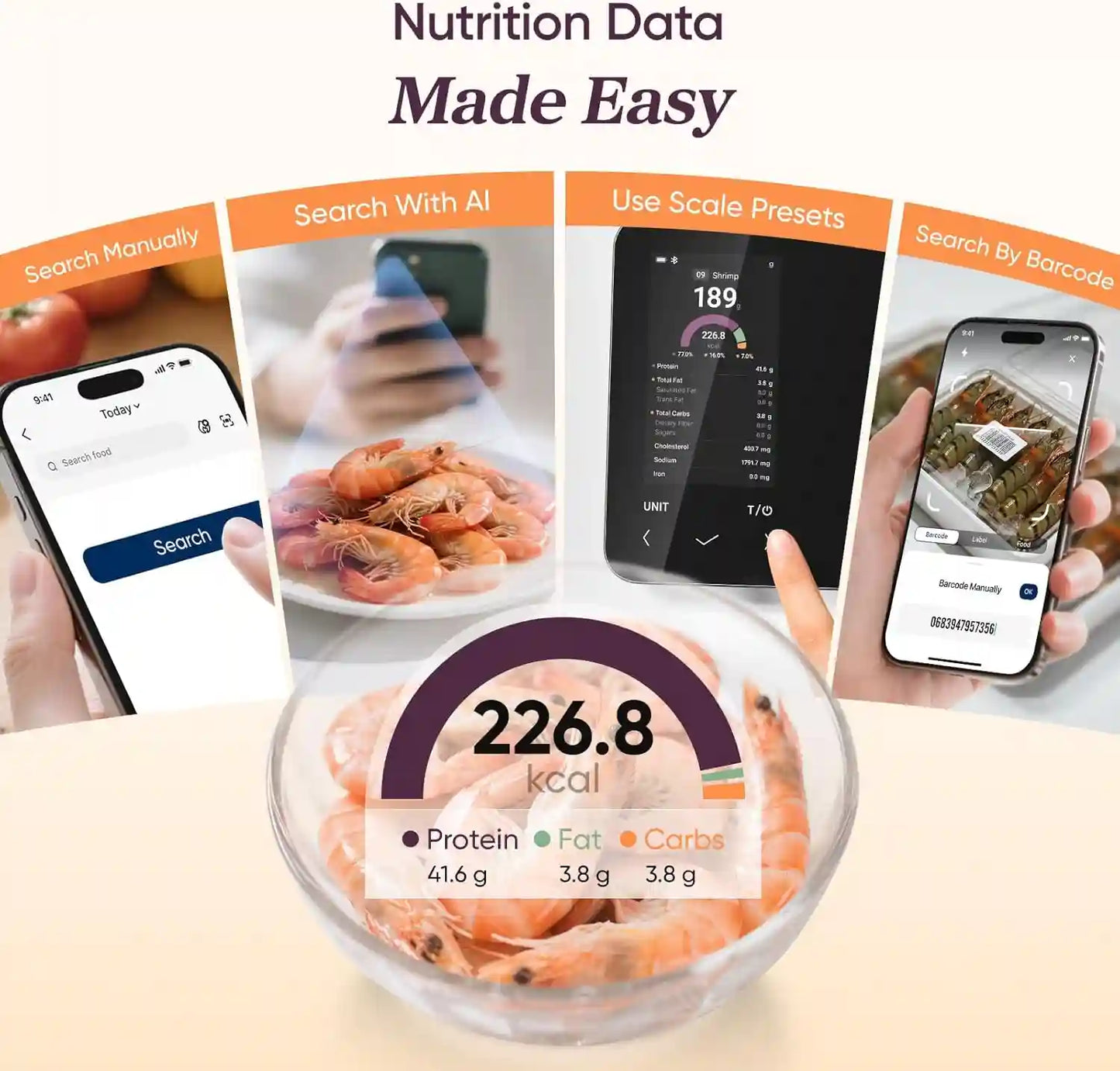 Nutritional Kitchen Scale – Smart App Sync For Precision Macro Tracking