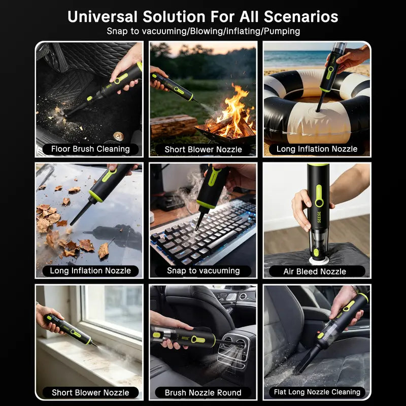 2-in-1 Cordless Handheld Vacuum & High-Pressure Air Duster