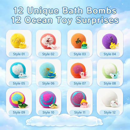 Magic Rainbow Bath Bombs with Surprise Toy Inside