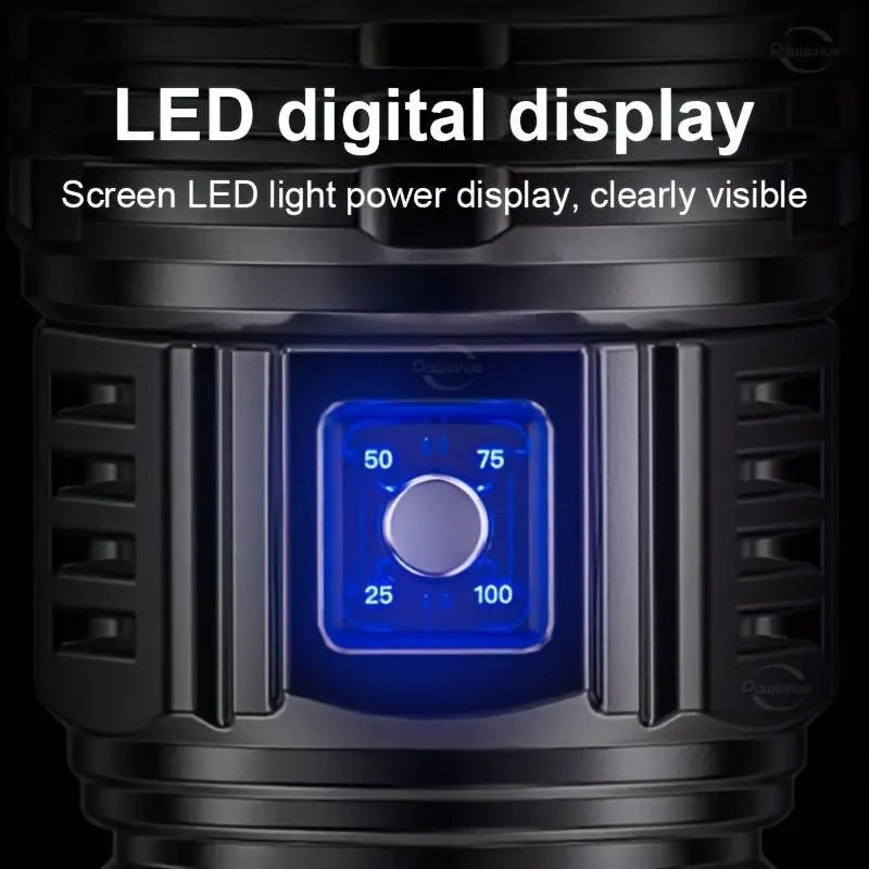 Ultra-Bright 1500M Rechargeable Flashlight with Emergency Power Bank