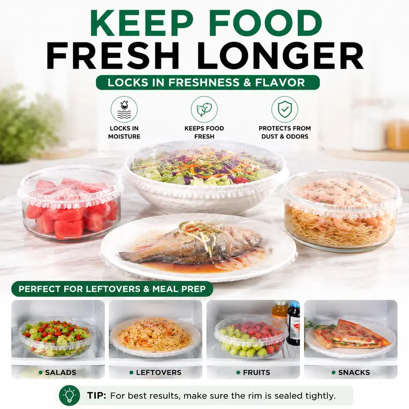 Ultra-Elastic Reusable Food Covers - Instant Freshness For Any Dish