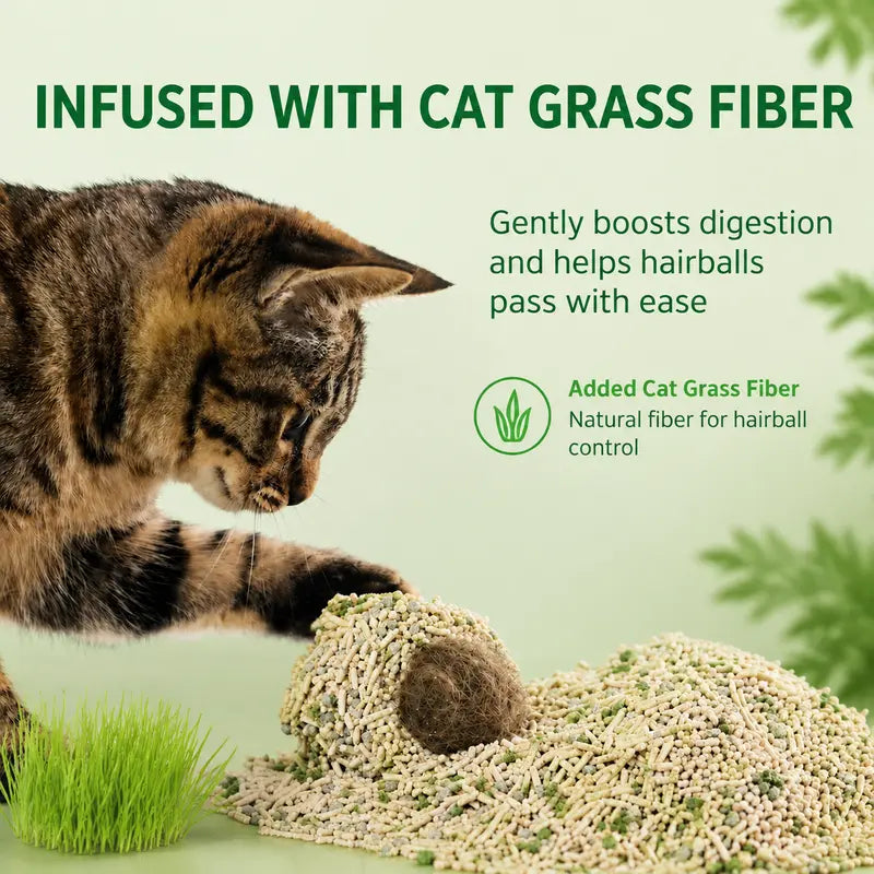 Natural Cat Grass Treats for Hairball Control & Digestive Health