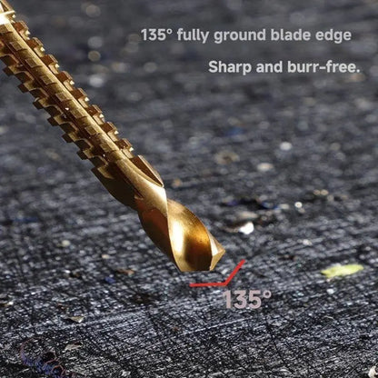 6Pcs Titanium HSS Drill Saw Bits Set - Drill & Side Cut Effortlessly