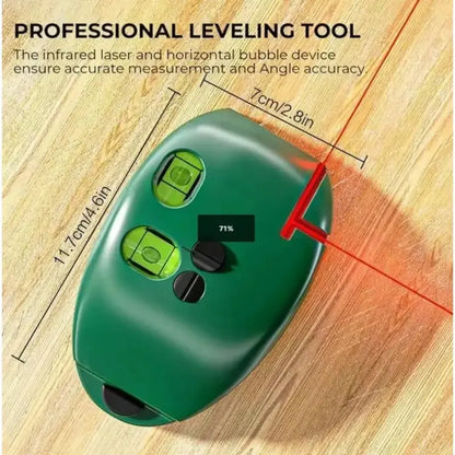 90° Right-Angle Mouse Laser Level with Dual Bubble Vials