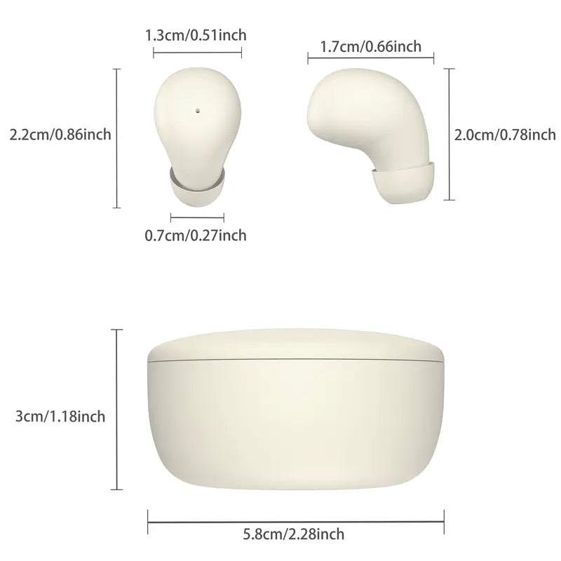 Ultra-Mini Invisible Earbuds with All-Night Comfort & HD Sound