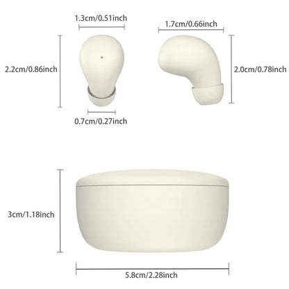 Ultra-Mini Invisible Earbuds with All-Night Comfort & HD Sound